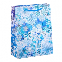 GiftPack Морозные снежинки Пакет ламинат вертикальный, 23х27х8см