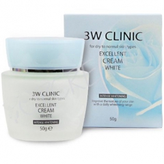 3W Clinic Excellent White Cream Интенсивный отбеливающий крем для сухой и нормальной кожи 50г
