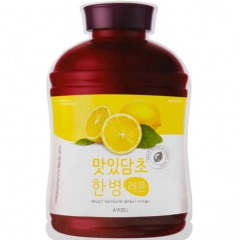 A'pieu Fruit Vinegar Sheet Mask Тканевая маска с фруктовым уксусом (Лимон) 20г