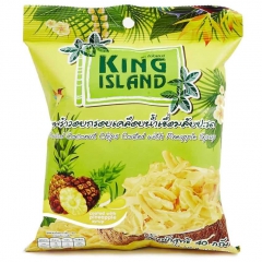 King Island Кокосовые чипсы со вкусом ананаса 40г