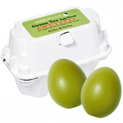 Holika Holika Egg soap 2 в 1: Мыло-маска ручной работы "Зеленый чай" 2шт