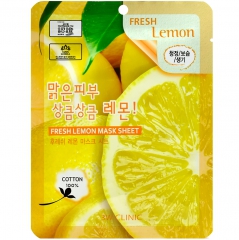 3W Clinic Fresh Lemon Mask Sheet Тканевая маска для лица Лимон 1шт