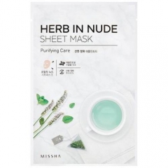 Missha Herb In Nude Sheet Mask Purifying Care Освежающая тканевая маска Зеленый чай 1шт