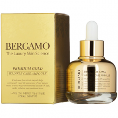 Bergamo Premium Gold Wrinkle Care Ampoule Сыворотка с золотом от морщин 30мл