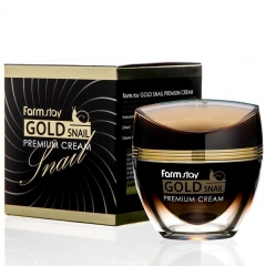Farmstay Gold Snail Premium Cream Премиальный крем с золотом и муцином улитки 50мл