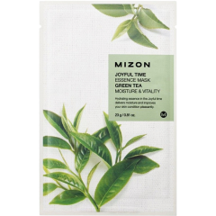 Mizon Joyful Time Essence Mask Green Tea Тканевая маска для лица с экстрактом зелёного чая 23мл