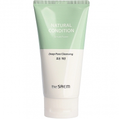 The Saem Natural Condition Scrub Foam Deep Pore Cleansing Пенка-скраб для лица 150мл