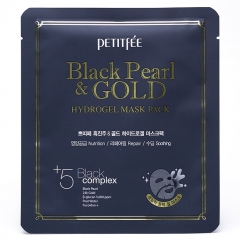 Petitfee Black Pearl & Gold Hydrogel Mask Pack Гидрогелевая маска для лица с жемчугом 30мл