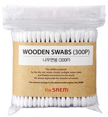 The Saem Wood Swab Ватные палочки из 100% хлопка и натуральной древесины 300шт