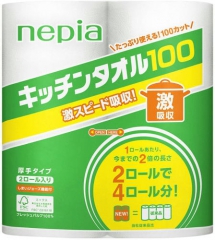 Nepia Кухонные бумажные полотенца 100 листов 2шт