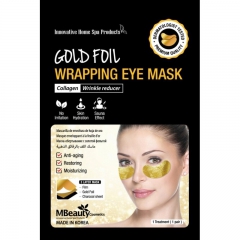 MBeauty Gold Foil Wrapping Eye Mask Антивозрастные золотые фольгированные патчи с коллагеном 1 пара