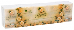 Gotaiyo Gentle Бумажные трехслойные платочки с ароматом Европы 10 пачек по 10шт