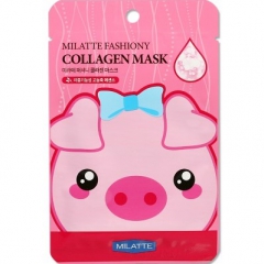 Milatte Fashiony Collagen Mask Sheet Тканевая маска для лица с коллагеном 21г