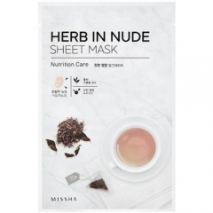 Missha Herb In Nude Sheet Mask Nutrition Care Питательная тканевая маска Черный чай 1шт