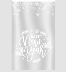 Пакет подарочный пластиковый Happy New Year, 20 х 35 см