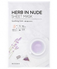 Missha Herb In Nude Sheet Mask Soothing Care Успокаивающая тканевая маска Лавандовый чай 1шт