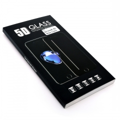 Стекло защитное DLED для iPhone 8 5D черное 0.2мм