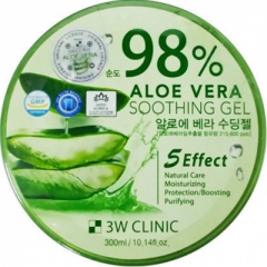 3W Clinic Aloe Vera Soothing Gel 98% Многофункциональный гель с алоэ вера 300г