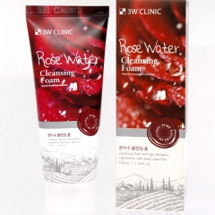 3W Clinic Rose Water Foam Cleansing Пенка для умывания с розовой водой 100мл