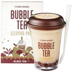 Etude House Bubble Tea Sleeping Pack Black Tea Ночная капсульная маска с экстрактом черного чая 100г
