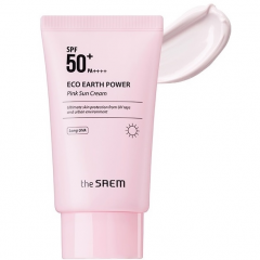 The Saem Eco Earth Power Pink Sun Cream Крем солнцезащитный SPF50+ PA++++ 50г