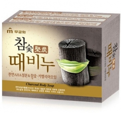 Mukunghwa Hardwood Charcoal Scrub Soap Косметическое мыло-скраб (Древесный уголь) 100г