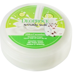 Deoproce Natural Skin Nourishing Cream Milk Cucumber Питательный крем для лица и тела 100г