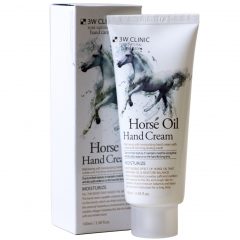 3W Clinic Horse Oil Hand Cream Увлажняющий крем для рук с лошадиным маслом 100мл