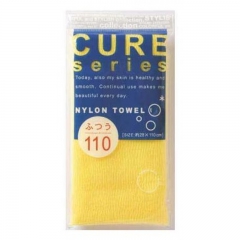 Ohe Corporation Cure Nylon Towel Regular Yellow Мочалка для тела 28х100см (средней жесткости) 1шт
