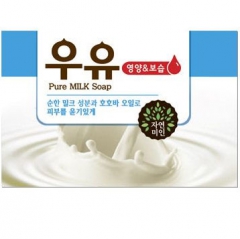 Mukunghwa Pure Milk Soap Смягчающее косметическое мыло с молоком и маслом жожоба 100г