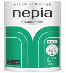Nepia Premium Soft Двухслойная супермягкая туалетная бумага без аромата 30м*4шт