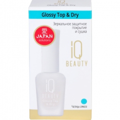 IQ Beauty Glossy Top & Dry Зеркальное защитное покрытие и сушка 12.5мл