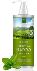 Deoproce Greentea Henna Pure Refresh Rinse Бальзам с бесцветной хной и зеленым чаем 1000мл