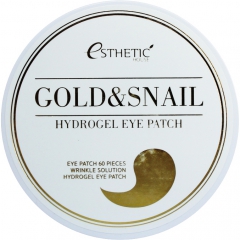 Esthetic House Gold & Snail Hydrogel Eye Patch Патчи для глаз с золотом и муцином улитки 60шт