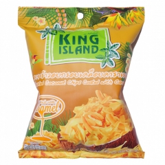 King Island  Кокосовые чипсы с карамелью 40г